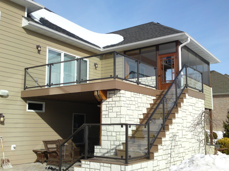 Rustic Stone Home Handrail